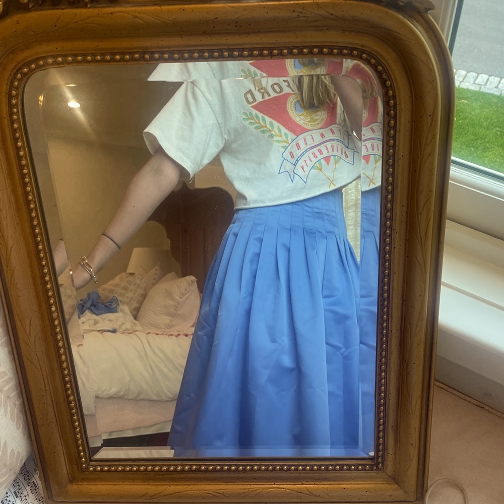 BLUE JCREW MIDI SKIRT— Brand new!